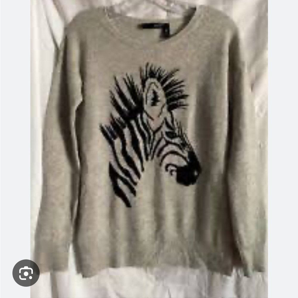 Aqua Gray Cashmere Crewneck Sweater